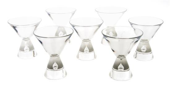 Appraisal: A Set of Fourteen Drinking Glasses Steuben of irregular hour