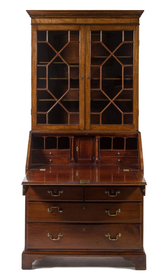 Appraisal: Sale Lot A George III Style Mahogany Secretary Bookcase first