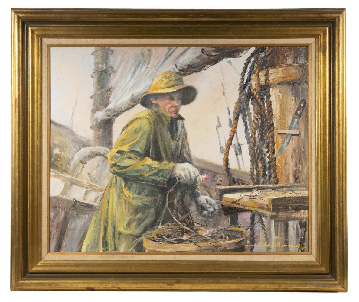 Appraisal: WARD MANN NY MA MI - Hauling In oil on