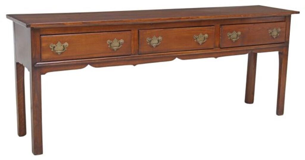 Appraisal: English Georgian style console table kitchen dresser base th c