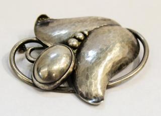 Appraisal: Georg Jensen USA Sterling Brooch B Sterling silver the pin