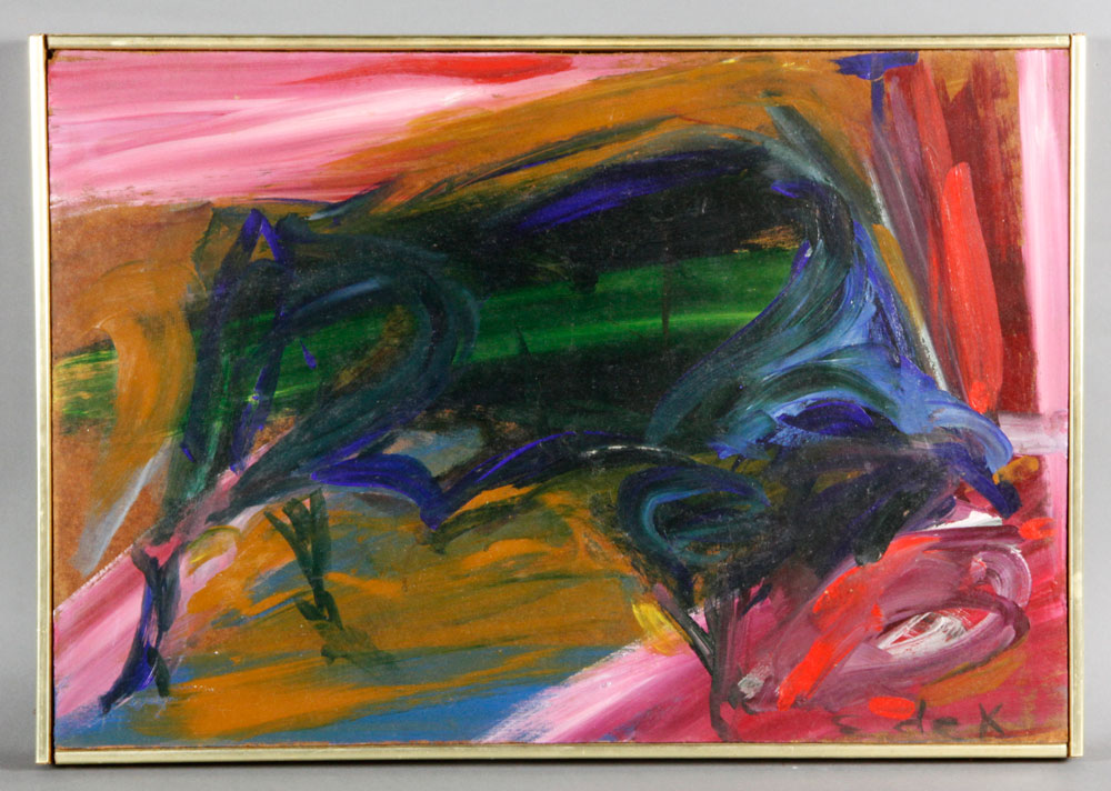 Appraisal: - de Kooning Untitled Bull O M Elaine de Kooning