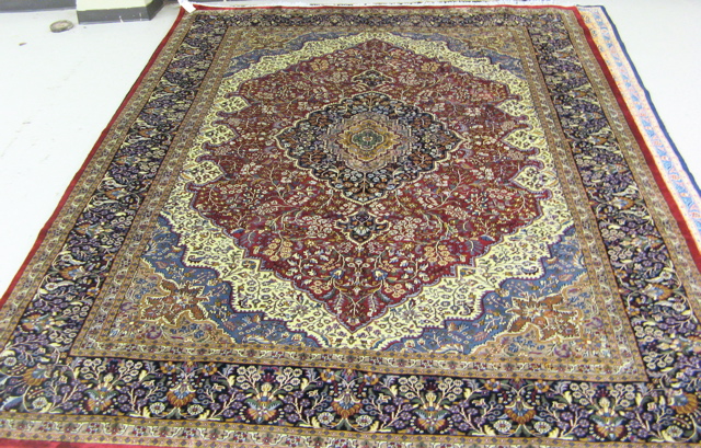 Appraisal: INDO-PERSIAN FAUX SILK CARPET ' x '