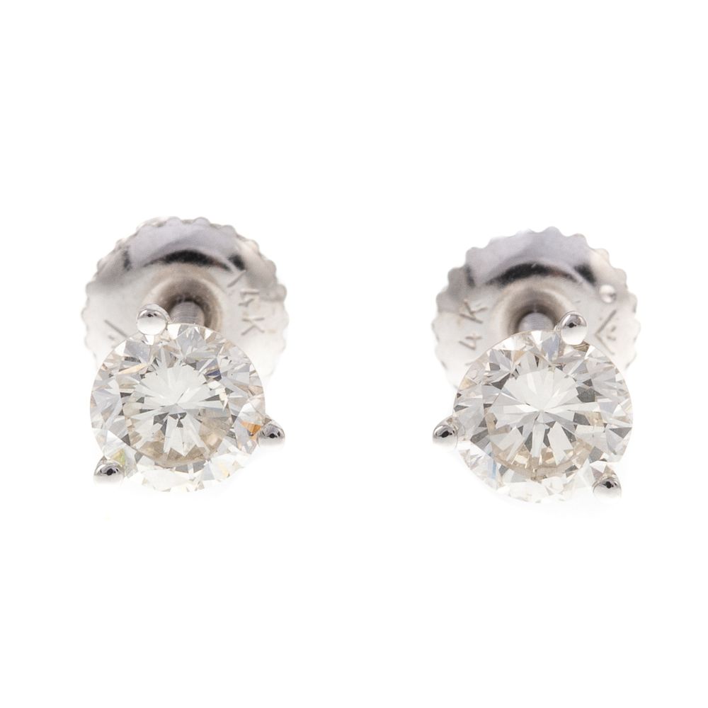 Appraisal: A Pair of ctw Round Brilliant Diamond Studs K white