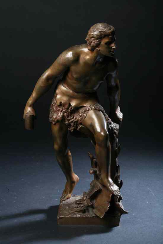 Appraisal: AFTER MILE LAPORTE French - Vulcan Bronze Signed E Laporte