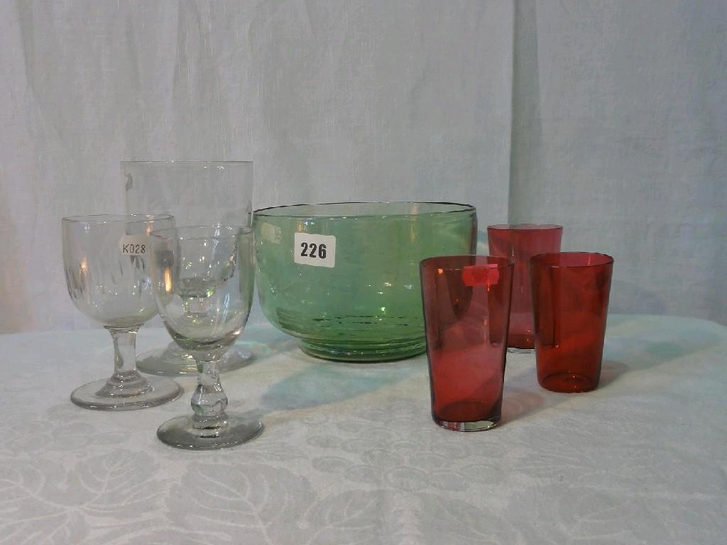 Appraisal: A collection of th century and other glassware including five