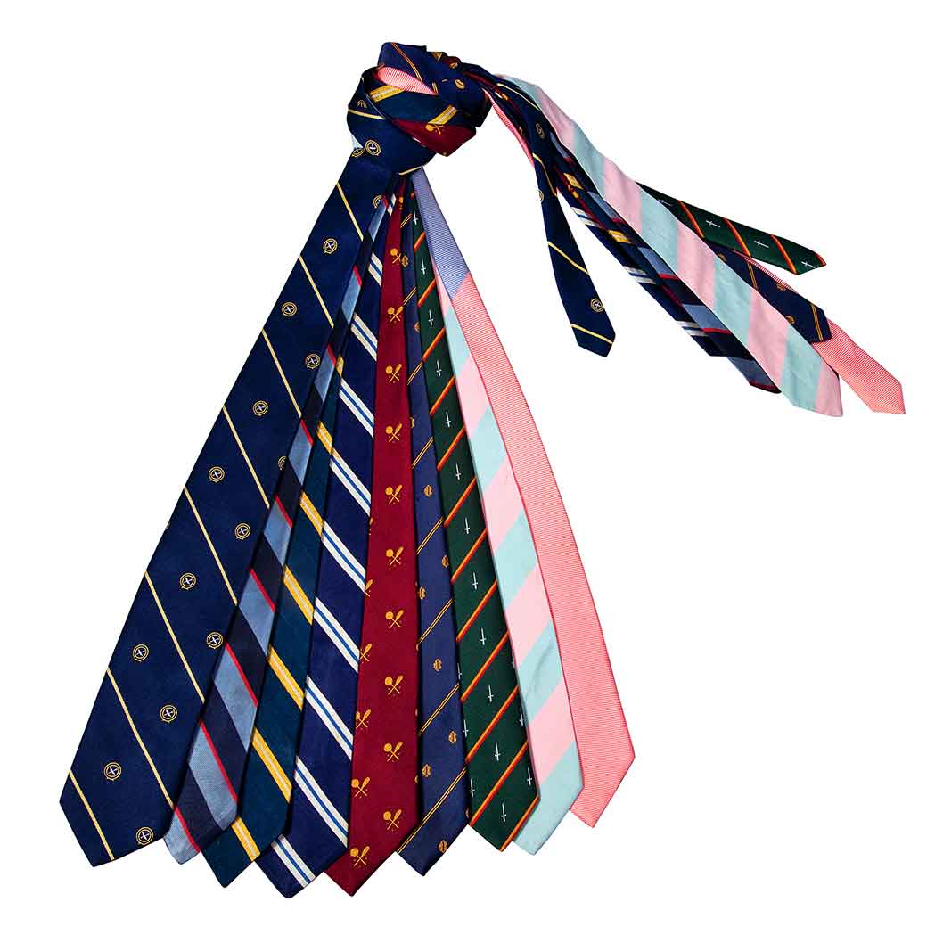 Appraisal: Collection of Nine Neckties Comprising rep naval and other ties