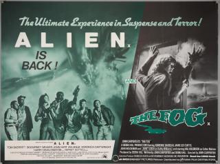 Appraisal: Alien The Fog British Double Bill Quad film poster th