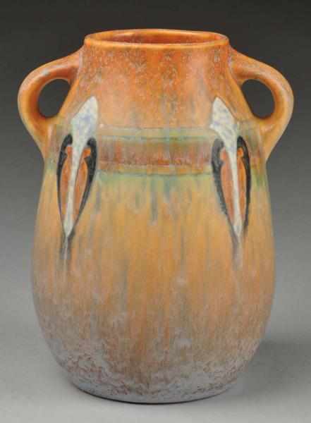 Appraisal: Roseville Monticello Vase Description Shape - Original red crayon shape