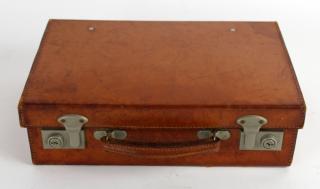 Appraisal: Miniature leather briefcase Miniature leather briefcase h x w x