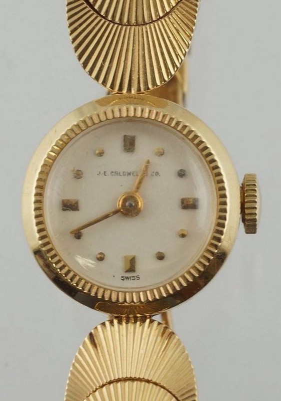 Appraisal: K YG ladies bracelet watch retailed by JE Caldwell dwt