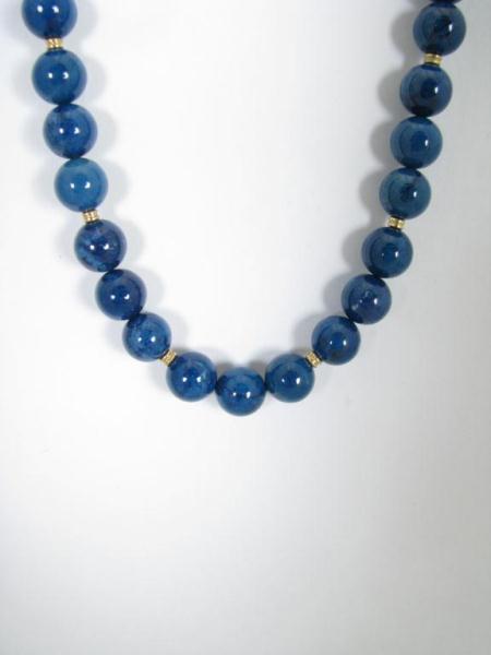 Appraisal: Strand of Lapis Lazuli Beads Gold Accent dividers approximately ''