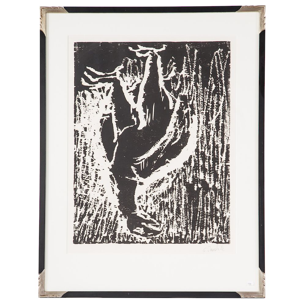 Appraisal: Georg Baselitz Eagle German b Woodcut ed TP second proof