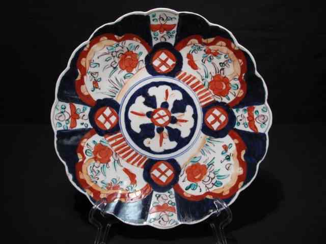 Appraisal: Imari hand painted dish low bowl Colors of red blue