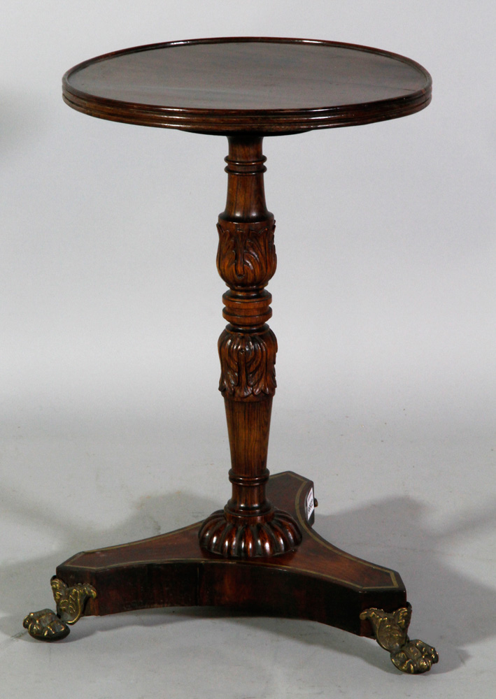 Appraisal: - Mahogany Regency Wine Stand Mahogany regency wine stand pollard