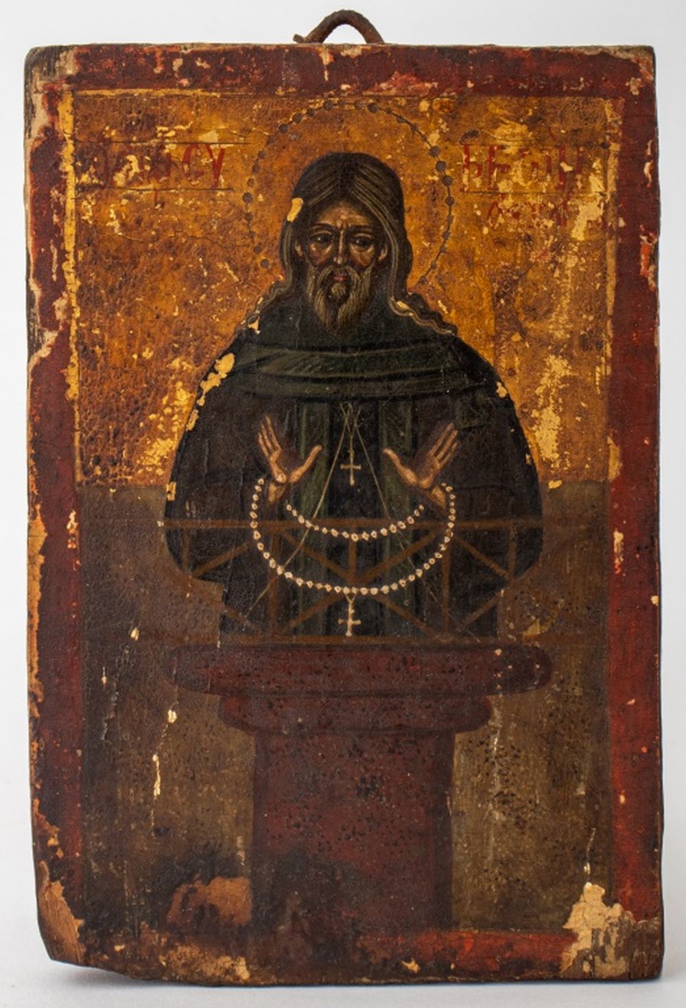 Appraisal: GREEK ICON LIKELY ST SIMEON STYLITES C Greek Icon of