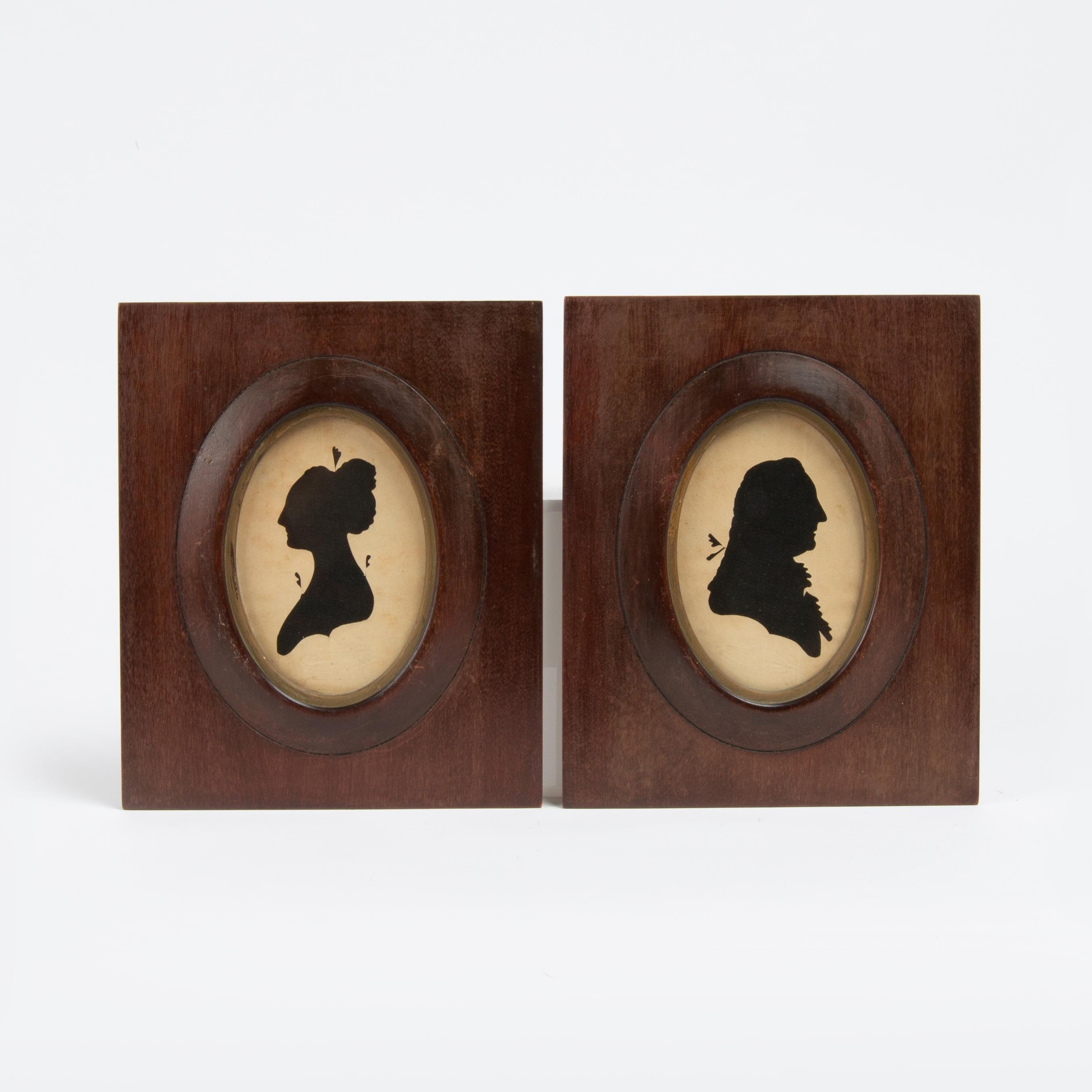 Appraisal: PEALE MUSEUM SILHOUETTES GEORGE AND MARTHA WASHINGTON A pair of