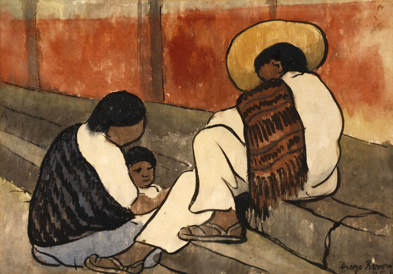 Appraisal: Diego Rivera - Diego Rivera - Mexican Mexican family paper