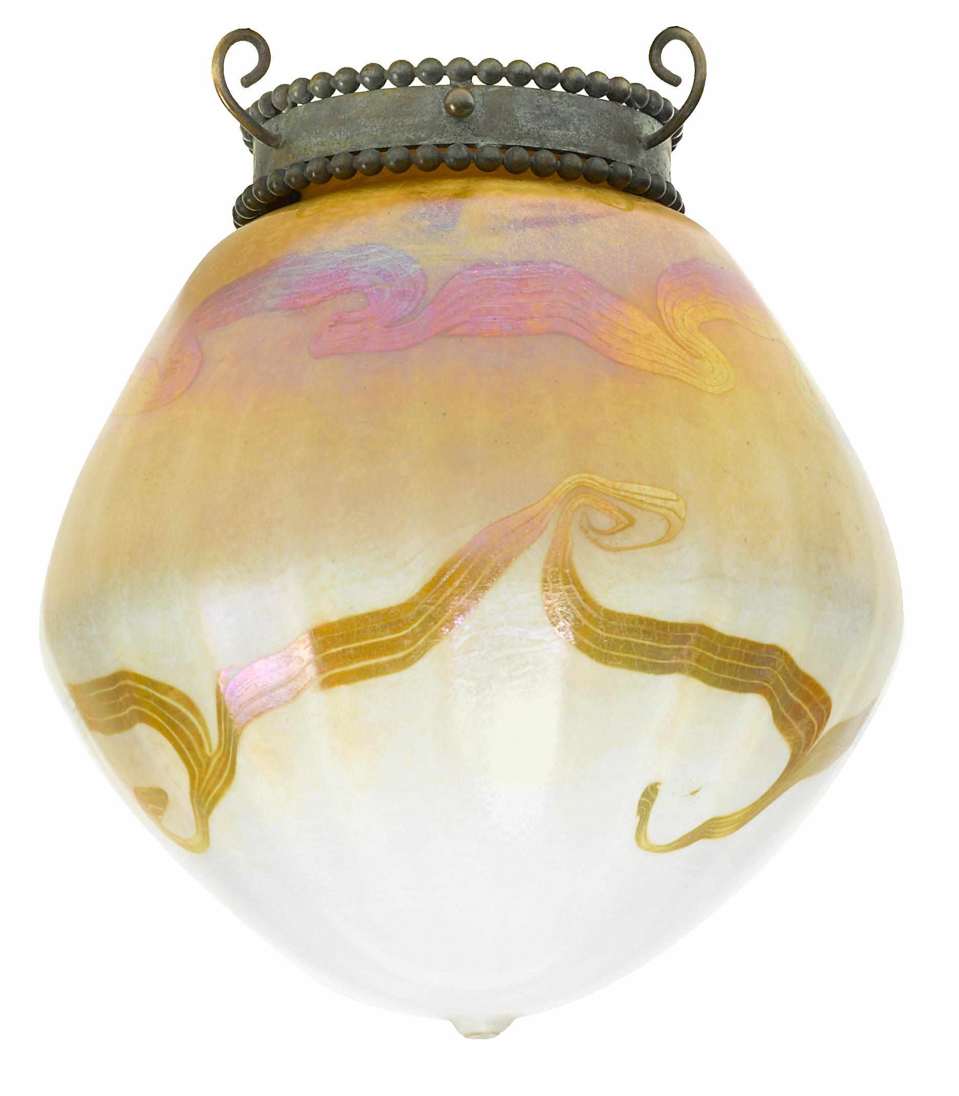 Appraisal: A Tiffany Glass and Decorating Company decorated Favrile glass and