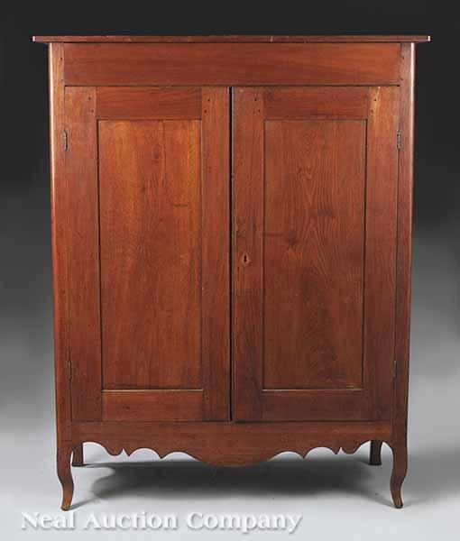 Appraisal: A Louisiana Walnut Petite Armoire late th early th c