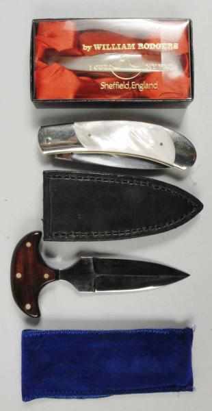 Appraisal: Lot of Knives Description Modern KAS Custom auto -blade handles