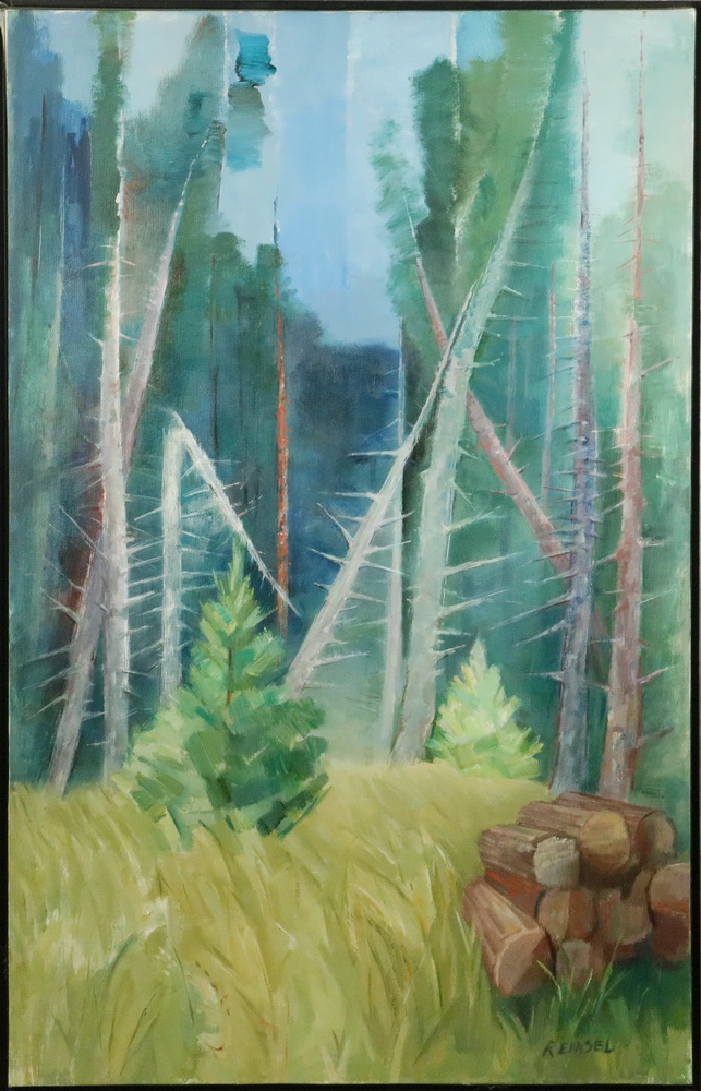 Appraisal: WALTER NEWTON REINSEL PA ME - Maine Woods monumental oil