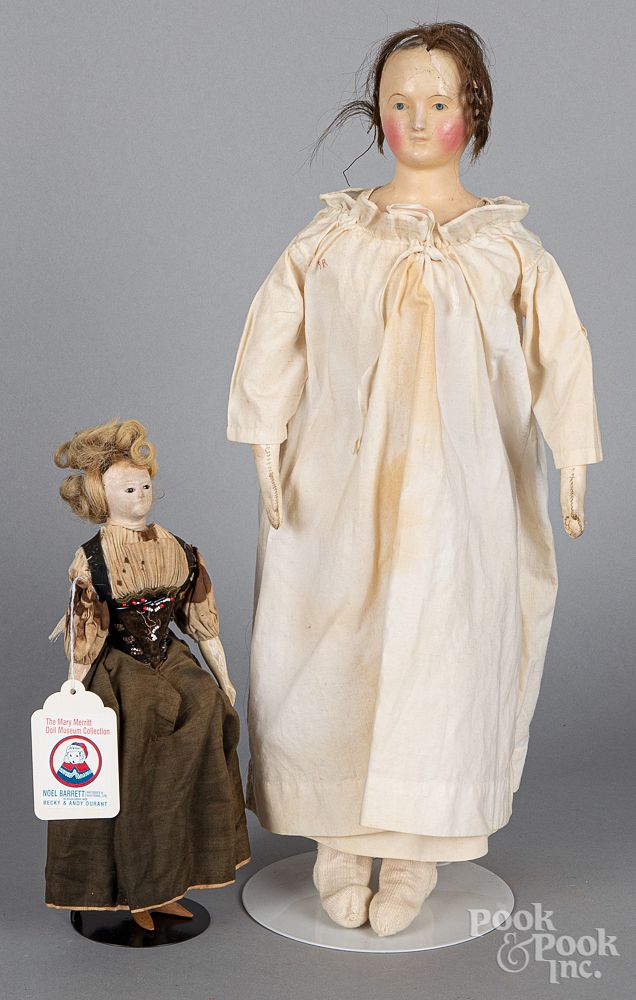 Appraisal: Two miscellaneous dolls Two miscellaneous dolls to include a wax