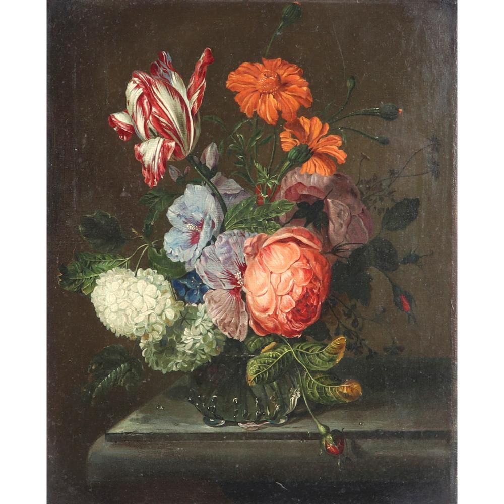 Appraisal: OLD MASTER DUTCH SCHOOL TH CENTURY FLORAL STILL LIFE WITH