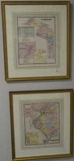 Appraisal: Six Atlas of New York and Vicinity hand colored engraved