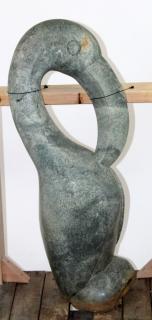 Appraisal: West African green marble Toucan sculpture West African green marble