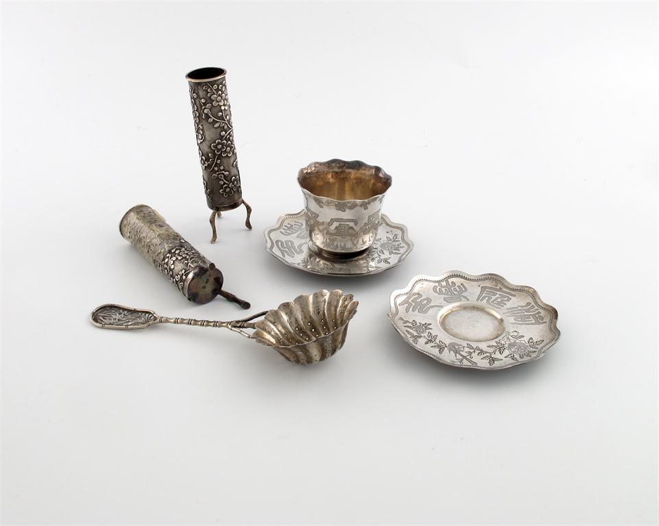 Appraisal: A mixed lot of Chinese silver items