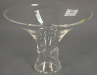 Appraisal: Large Steuben crystal center bowl ht in dia in Large