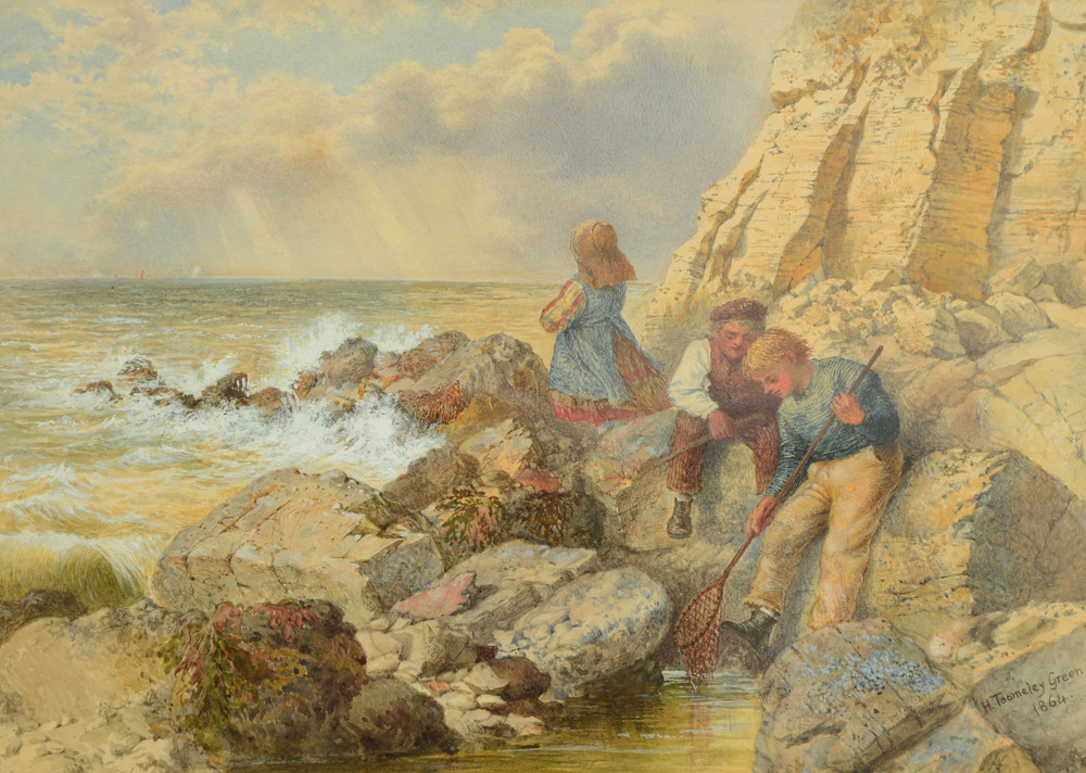 Appraisal: GREEN Henry Townley British - Children Playing by the Sea