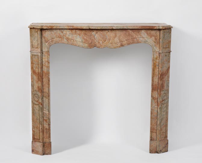 Appraisal: Neoclassical-Style Sarrancolin Ilhet Marble Mantel early th century the shaped