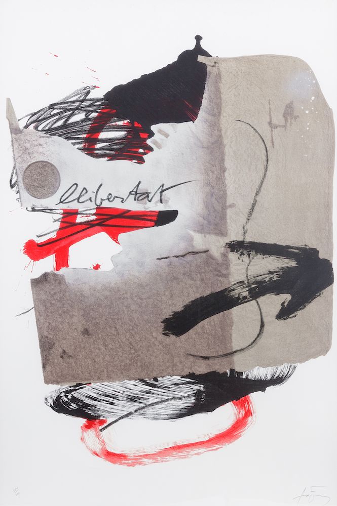 Appraisal: Antoni Tapies Spanish - Untitled Antoni Tapies Spanish - Untitled