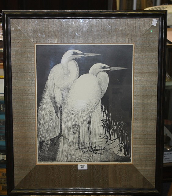 Appraisal: Jan Schonk Dutch - A pair of herons signed and