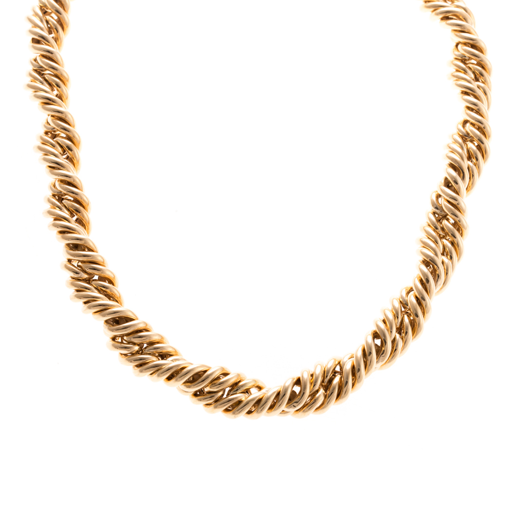 Appraisal: An K Yellow Gold Twist Necklace by Neiman Marcus K