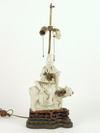 Appraisal: TABLE LAMP - th C porcelain table lamp depicting a