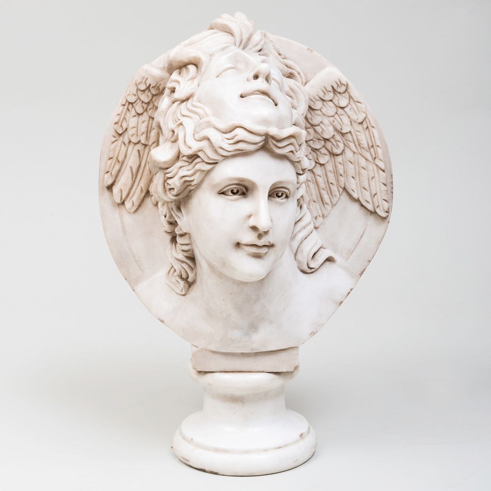 Appraisal: Emilio Santarelli Hypnos Marble engraved 'SANTARELLI EMILIO' to the reverse