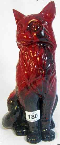 Appraisal: Royal Doulton Large Flambe Seated Cat