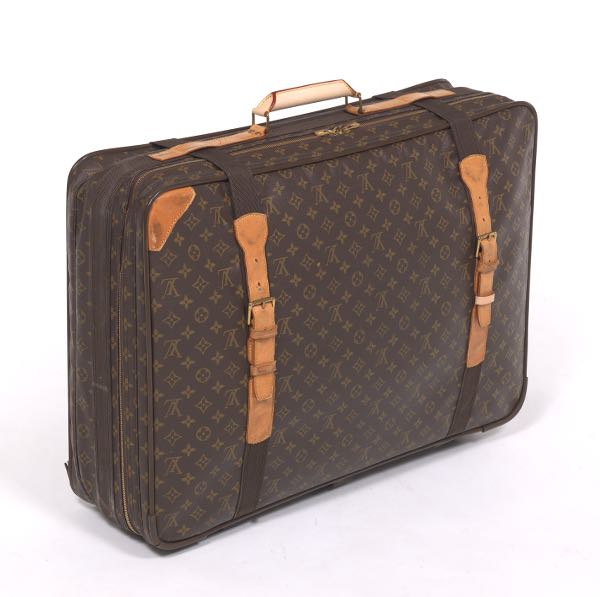 Appraisal: VINTAGE LOUIS VUITTON SATELLITE SUITCASE x x Soft shell suitcase