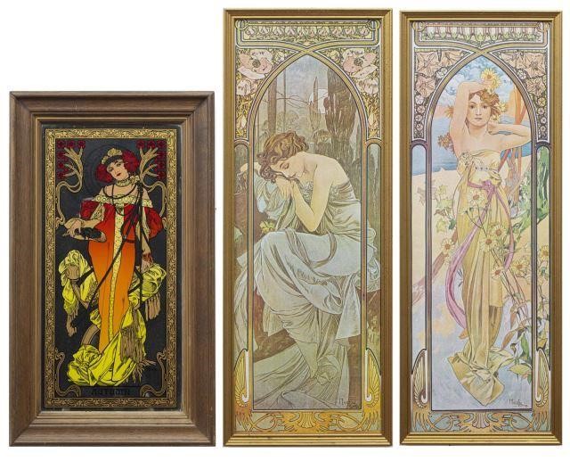 Appraisal: lot of Framed prints after Alphonse Mucha Czechoslovakian - including