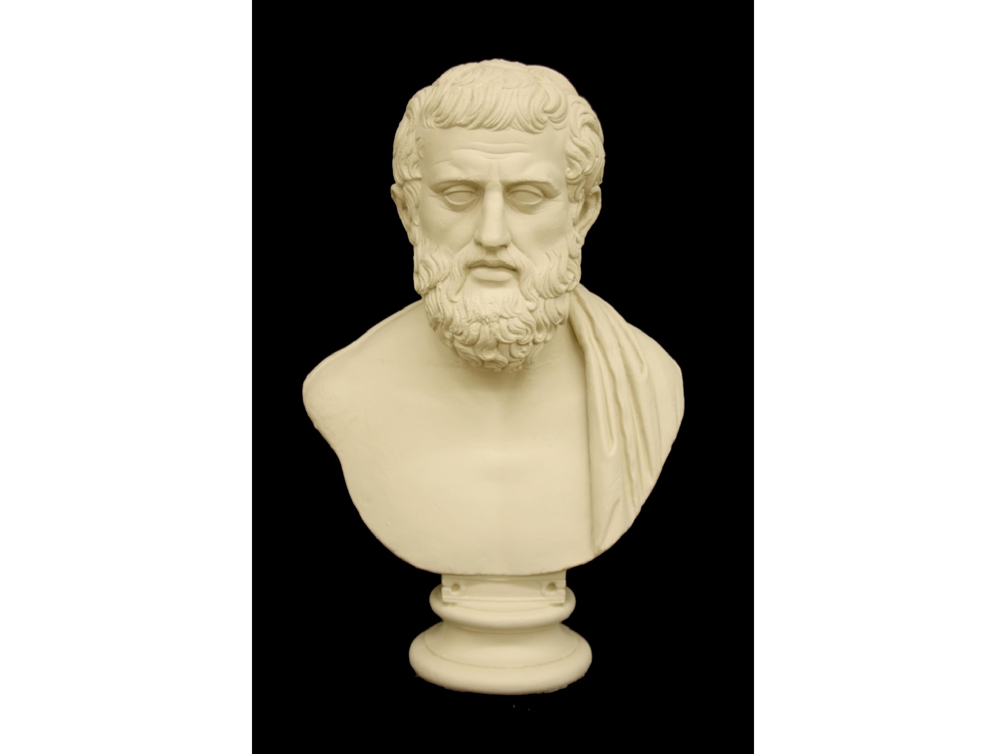 Appraisal: Plaster bust of a bearded Greek god Mars high