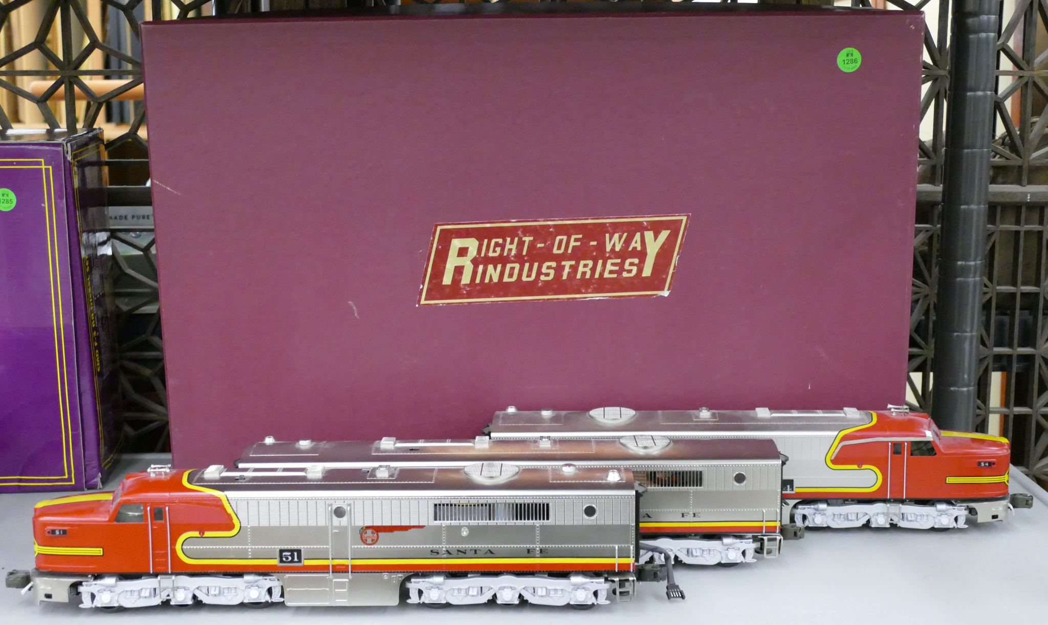 Appraisal: Right-of-Way Industries Santa Fe Alco PA A-B-A Train Set in