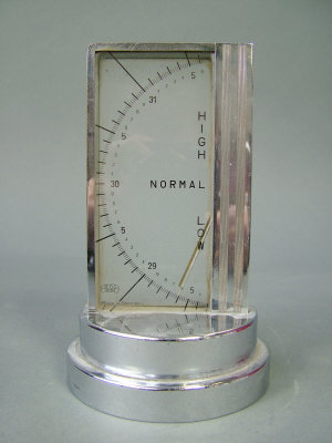 Appraisal: An Art Deco desk barometer by Zeiss Ikon circa the