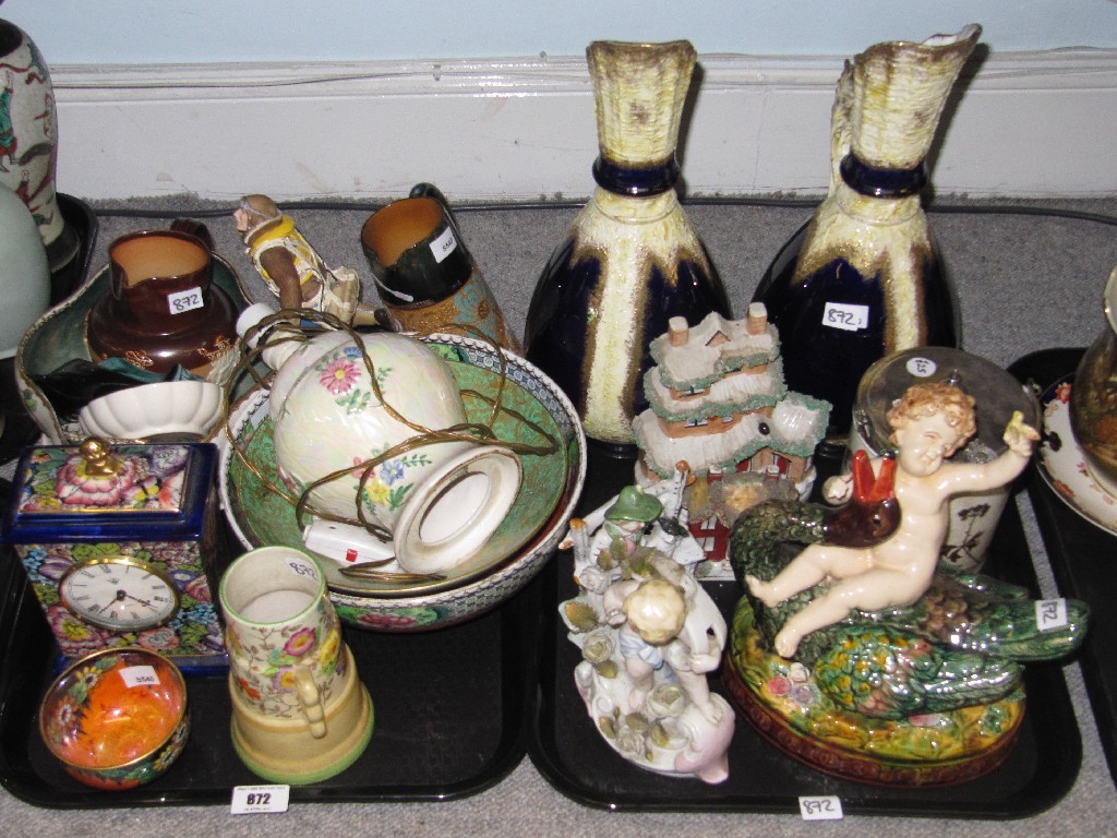 Appraisal: Lot comprising two tray lots of assorted decorative ceramics -