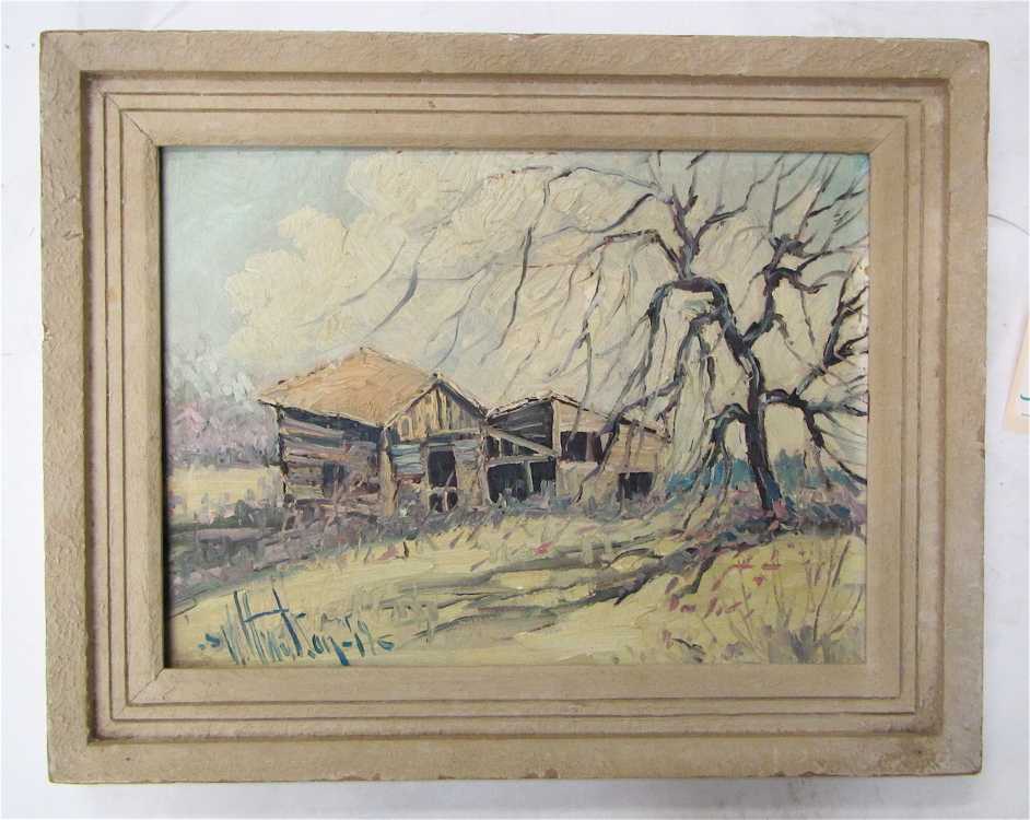 Appraisal: WILLIAM H WATSON M D OIL ON PANEL Oregon born