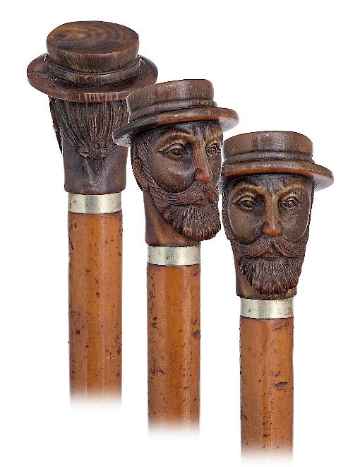 Appraisal: Mariner Portrait Cane -Ca -Fashioned of a substantial piece of