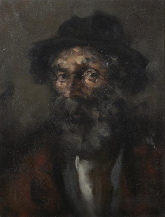 Appraisal: ALFONS GRABER Swiss - JEWISH MERCHANT signed lower right Oil