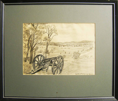 Appraisal: Feodor Rojankovsky Russian American - pencil drawing of Gettysburg x